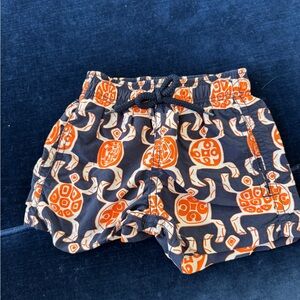 Vilebrequin St-Tropez Navy and Orange Swim Shorts boys 2 ans trunks like new